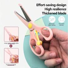 (Free Shipping)1PCS Plastic Safety Scissors, Children's Training Scissors, Cute Colored Scissors, Children's Handmade Scissors,Kids Scissors,Scissors Cute,Scissors For Kids - 隨機 - 查看 2