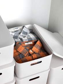 1 hộp đựng đồ màu trắng, hộp đựng đồ, hộp đựng đồ chống bụi, chống ẩm, hộp đựng đồ lặt vặt, hộp đựng mỹ phẩm để bàn, giỏ đựng đồ chơi, hộp đựng đồ gia dụng bằng nhựa, hộp đựng đồ nhà bếp, cho ô tô, phòng khách, phòng ngủ, phòng học, sân vườn - trắng - Xem 3