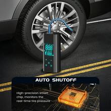 FADAKWALT Portable Digital Tire Inflator With Pressure Gauge, Electric Air Compressor For Car Tires, Bicycles, Motorcycles And Inflatable Equipment - Black - View 2
