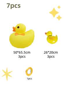 4 piezas Globos de PVC con tema de pato amarillo, adecuados para decoración de fiesta de cumpleaños, decoración de ambiente festivo, regreso a clases, fiesta de boda de otoño, globos decorativos de fondo, decoración de ventana navideña, decoración navideña del hogar, regalos de Navidad, decoraciones navideñas - Amarillo - Ver 14