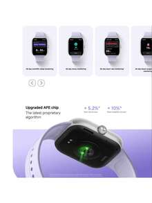 Xiaomi Redmi Watch 5 - 2.07 Inch AMOLED, 60 Hz, 24 Day Battery, 150+ Sports Modes, 5ATM Waterproof, GNSS, Heart Rate & SPO₂ Sensor, Bluetooth Calling, Aluminum Frame, Rotating Crown - Tím oải hương - Xem 10