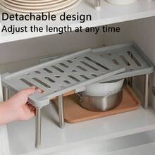 Expandable Shelf Organizer, Spice Rack Organizer, Expandable Drainage Trough Storage Rack, Layered Rack, Suitable Expanding 31 - 61cm, Suitable Kitchen, Living Room, Bathroom - Initial - View 5