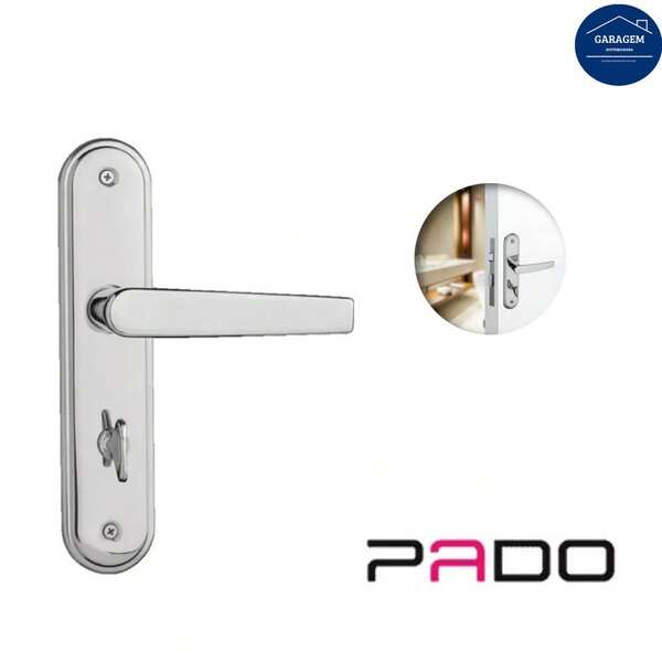 Fechadura Pado para Porta de Banheiro Concept 401 Broca 40mm Cromada