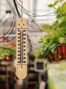 A Log Thermometer, High Precision, Battery-Free, Simple And Convenient, Suitable For Office, Classroom, Living Room, Bedroom, Farm Shed, Wall-Mounted Thermometer