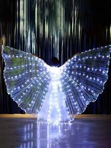 Ailes colorées et lumineuses, cape, danse du ventre, Halloween, carnaval, accessoire de scène, fête