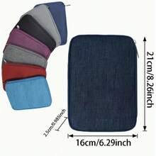 1pc Nylon Watch Band Storage Box, Can Store Watch Bands, Cables, Travel Organizer Pouch, Smartwatch Straps, Multi-Functional Watch Organizer Box, Compatible With Apple Watch Bands, Earphones, Cables, Chargers, Jewelry, Cosmetics And Other Accessories - Navy Blue - View 13