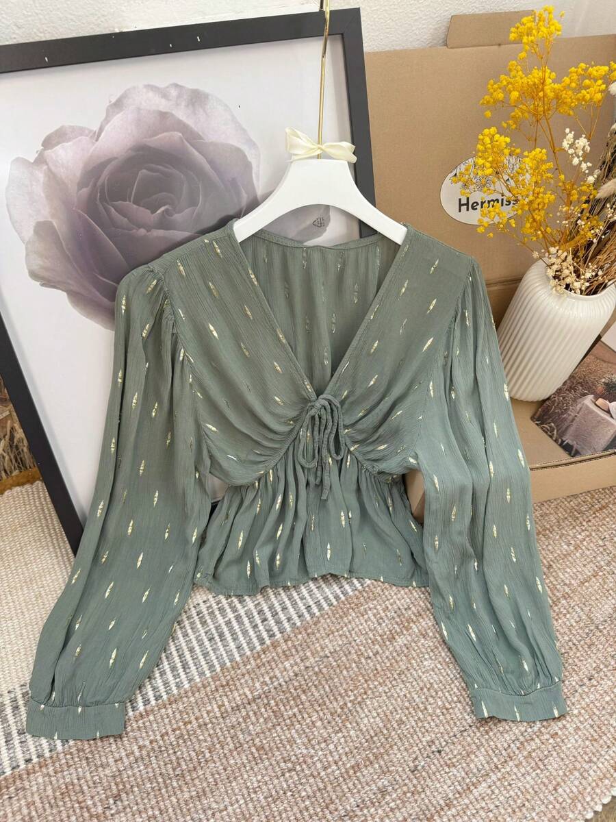 Women Tops - xanh quân đội - Xem 1