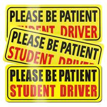 1pc Car Warning Sticker For Windshield, Window, Bumper, Waterproof PVC/Vinyl Stickers For Car Interior Decoration - Yellow - View 3