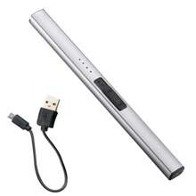 Electric Arc Windproof Lighter Flameless USB Rechargeable Lighter With For Candle BBQ Camping - Bạc - Xem 1