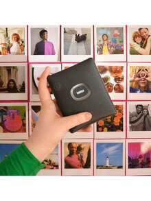 FujiFilm SQ Link Mobile Photo Printer (Includes 20 Sheets Of Photo Paper) Square-Shaped High-Definition Output Wireless Bluetooth Quick Connect For Student Gatherings And Home Sharing (White)