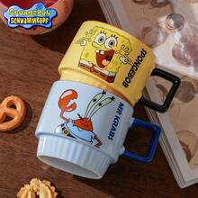SpongeBob SquarePants 280毫升海绵宝宝陶瓷杯，乔迁礼物，生日礼物，水杯，办公杯，新款女士设计 - 彩色 - 查看 4