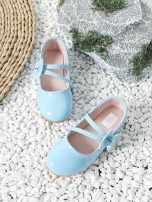 1 Paio di nuove scarpe piatte comode per bimbe, scarpe piatte carine per neonati e bambini piccoli da usare all'aperto - Blu - Visualizzare 9