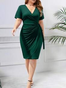 Plus Size Dresses - Green - View 2