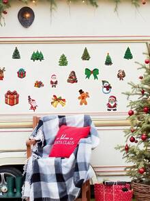 50 Stücke Weihnachts-Themen Aufkleber, PVC Aufkleber, Handyhüllen, Laptops, Wasserflaschen, unregelmäßig geformte selbstklebende Einweg-Feiertags-Dekorationen, Weihnachts- und Neujahrgeschenke