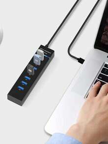 7 端口 USB 3.0 集线器扩展坞，通用鼠标键盘分配器