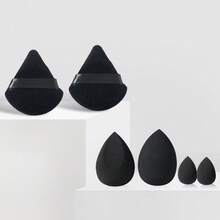 mik&joe 6 pièces Ensemble d'éponges de maquillage triangulaires, éponge de maquillage, houppette de poudre, houppette de poudre libre, houppette de poudre compacte, éponge de maquillage, texture douce et moelleuse, houppette pour les doigts, outils de maquillage, éponge de fixation, houppette pour les doigts en flacon, houppette de poudre douce, houppette de poudre à double usage sec et humide, outils de maquillage, produits de beauté, houppette de poudre, coussin d'air, outils de maquillage multifonctionnels, produits de beauté et de soins de la peau, éponge de maquillage, outils de nettoyage du visage, outils de maquillage, rangement de voyage, convient pour le maquillage, palette d'ombres à paupières, applicable au visage et au corps, outils de maquillage