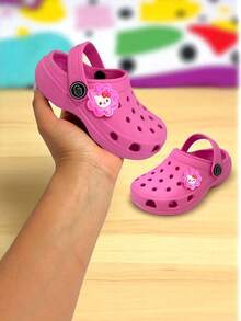 CLOGGS F.W. Sandalias Clogg Tipo zueco con cinta de ajuste al talón para Bebé Cómodas Antideslizantes playa o baño - Rosa - Ver 2