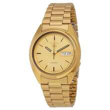 Seiko 5 Relojes automáticos de hombre con esfera de champán SNXL72 | Relojes mecánicos para hombre - Dorado - Ver 1
