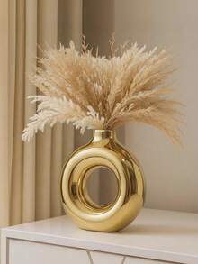 1 قطعة، خيارين للحجم، إناء سيراميك على شكل دونات ذهبي لامع، مناسب لديكور المنزل، ديكور طاولة حديث بسيط، حفل زفاف، غرفة المعيشة، رف الكتب، المكتب، مدخل المنزل، هدية عيد ميلاد، هدية عيد الميلاد، أفضل ديكور غرفة إناء زجاجي - متعدد الألوان - مشاهدة 10