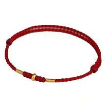 1 件红绳编织护身符祝福手链，幸运珠手链，适合男女、情侣、家人、朋友，适合日常佩戴