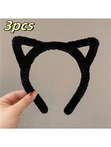 Cute 1 Pc Women's Cat Ear Headband, Autumn/Winter Style, Fashionable And Versatile For Daily Wear, Face Washing, Makeup, And Outfit Matching Leopard Print,Hairband,Hair Hoop Headbands