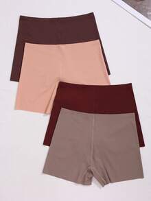 4 件裝無縫平角內褲,柔軟舒適低腰內褲