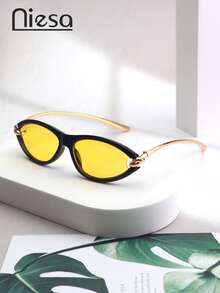 1 Pair Women's Cat Eye Knotted Leg Chain Fashion Glasses, Leopard Print Bohemian PC (Polycarbonate) , Suitable For All Seasons - Multicolor - View 6