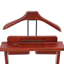 Wood Suit Rack, Freestanding Clothing Stand, Suit Stand With 4 Universal Wheels - Default - View 7