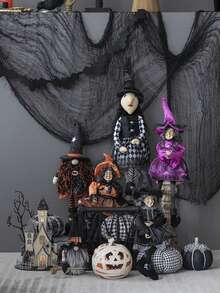 21"H Halloween Sitting Witch Decor