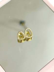 1pc Shiny Copper Micro-Inlaid Zirconia Metal Hip Hop Tooth Jewelry, Fashion Party Accessory, Couples Gift, Stage Prop, Unisex