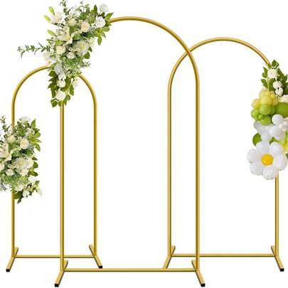 Arco de metal dorado para boda de 1,8 m, 2 m, 2,2 m, soporte de marco de arco de jardín para fiesta de cumpleaños, ceremonia, graduación, decoración de ceremonia de boda