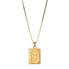 1 pieza Colgante de collar de constelaciones cuadrado de acero inoxidable, collar de clavícula versátil dorado para hombres y mujeres, accesorio de joyería adecuado para uso diario y regalos de cumpleaños