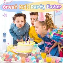 1/5/10/15/20/30/40/50/60/80/100个装儿童弹力球,彩色橡胶球,小型减压玩具,适合装入礼品袋、课堂奖励、派对用品、复活节彩蛋填充物、宝箱奖品 - 透明閃粉 - 查看 9