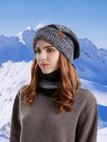 JOYLORD Women's 2-Piece Hat And Scarf Set / Single Hat / Dual-Color Thick Warm Ear Protection Knit Beanie, Autumn/Winter Valentines Gift,Summer,Beach,Holiday,Travel - 9971 - View 15