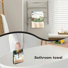 1 pieza/2 piezas/100 piezas Toallas de cocina y toallas para lavar platos con ilustraciones de dibujos animados con temática navideña, adecuadas para restaurante, cocina, baño, decoración interior, decoración de fiesta, regalos navideños, se pueden dar como regalos de Navidad - Multicolor - Ver 8