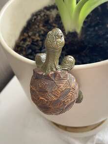 1PC/3PCS Resin Tortoise Planter Pot Hanger Figurine Cute Animal Ornament For Garden And Yard Decor - 龜 - 查看 4