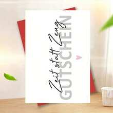 1 Stück Lustige deutsche Geburtstagskarte - "Zeit statt Zeng" - minimalistisches, modernes Design mit schwarzer Schrift - Geburtstag, Weihnachten, Halloween - Geschenk für Ehefrau, Ehemann, Freunde - elegantes Weiß und Rosa Akzente - Alltagsdekoration Büro, Feiertags-Grußkarte - Mehrfarbig - Übersicht 14