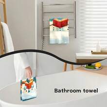 1 set/2 buc/100 buc lavete de vase cu model de om de zăpadă pentru citit de Crăciun, potrivite pentru sufragerii, bucătării, băi, decorațiuni zilnice, decorațiuni zilnice pentru petreceri în familie, decorațiuni interioare și articole de uz casnic viu colorate. Poate fi oferit cadou.