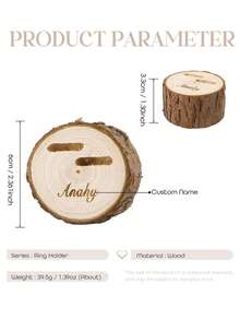 Personalized Double Slot Ring Box, Customized Wooden Ring Box For Wedding, Engagement, Proposal, Anniversary Gift, Unique Ideal Gift For Him And Her - Boyfriend, Girlfriend, Valentine's Day, Mother's Day, Birthday, Father's Day, Graduation, Wedding