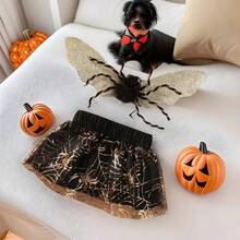 Disfraz de Halloween para perro, ropa de mascota con forma de araña, traje gracioso para cachorros, atuendo con alas de araña para fiesta, ropa navideña para perros