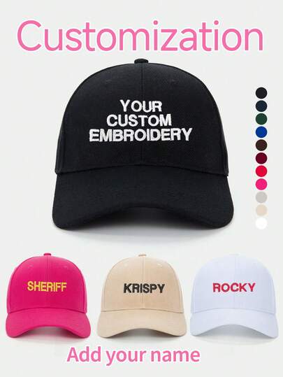 Personalized Embroidered Hat | Custom Dad Cap With Your Logo & Text | Unisex Adjustable Baseball Hat For Events, Gifts, Corporate Promotion
