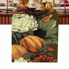 1 Colorful Pumpkin And Other Holiday Element Pattern Table Flag, Made Of 72 Inch Knitted Polyester Fiber, Suitable For Holiday Gathering Tables, Home Kitchen Decoration, And Gifts. - Multicolor - View 47