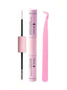 DIY 睫毛延长套装 10ml 睫毛粘合剂和密封剂 5ml 卸妆镊子化妆套装单根睫毛簇睫毛工具睫毛胶，睫毛胶 - 淺粉色 - 查看 25