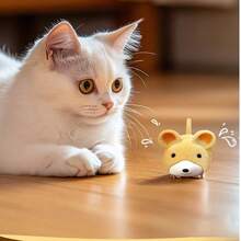 3 colori Giocattolo automatico per animali domestici, Topo di peluche motorizzato carino per gatti e cani, Giocattolo di topo vibrante realistico per l'addestramento di gattini, Regalo divertente, Inversione di direzione premendo il pennello all'indietro se il topo continua a girare - Multicolore - Visualizzare 9