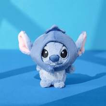 Miniso Móc khóa hình Stitch đội mũ trái cây số 4 của Disney, dây đôi. Thiết kế Stitch cổ điển kết hợp với chiếc mũ trái cây, đầy sáng tạo, hoàn hảo để trang trí ba lô và móc khóa (1 chiếc). - Màu xanh lam - Xem 2