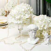 12pcs Flower Balls For Centerpieces White Hydrangea Wedding Flower Balls For Centerpieces Faux Hydrangeas Floral Arrangements Bouquet For Table Home Wedding Decoration - 白色 - 查看 7