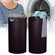 1 pieza Cubo de basura redondo multifuncional universal para cocina/hogar/oficina/viajes al aire libre, también sirve como bolsa de almacenamiento y cesto de ropa sucia - un gran ayudante para la organización