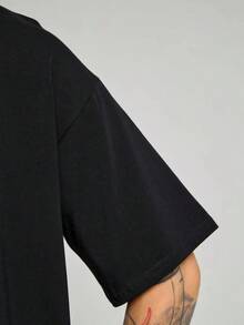 Kit 2 Peças Camisetas Masculinas Camisas Premium Oversized Camisetão Academia Treino Casual Lazer Festa Coruja e Dados Coloridos - Preto/Pink - Visão 5