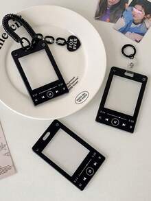 1 PC Girls Star Chasing Visual 3-Inch Star Card Holder Student Bus Card Subway Card Bag Key Chain Pendant