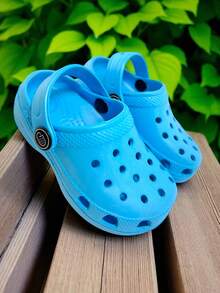 CLOGGS F.W. Sandalias Clogg Tipo zueco con cinta de ajuste al talón para Bebé Cómodas Antideslizantes playa o baño - Azul - Ver 3